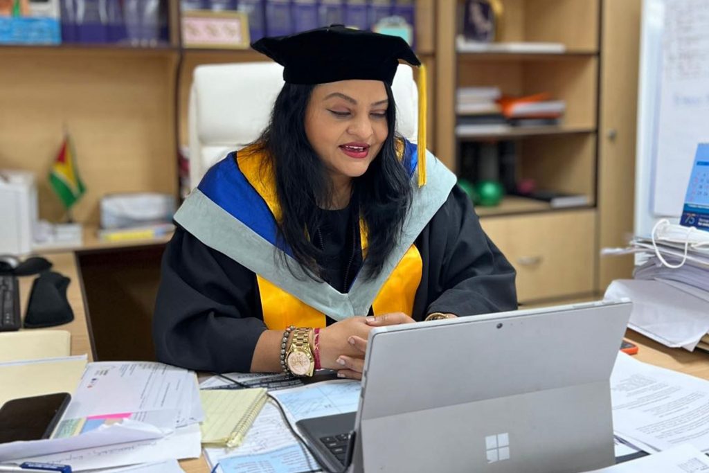 Dr. Vindhya Persaud in texila graduation day