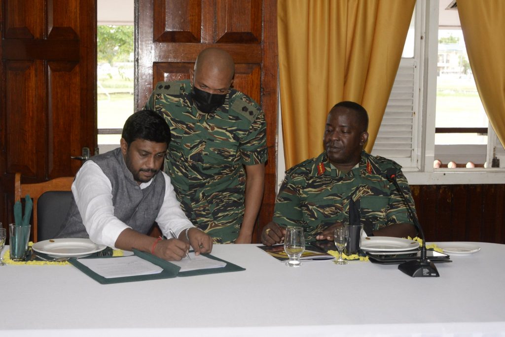 Guyana Defence Force & Texila American University sign agreement to up skill defence personnel